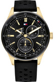  Shop Authentic Tommy Hilfiger Austin Black Dial Black Rubber Strap Watch for Men - 1791636 - Luxxuri