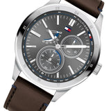  Shop Authentic Tommy Hilfiger Austin Grey Dial Brown Leather Strap Watch for Men - 1791637 - Luxxuri