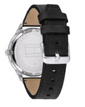  Shop Authentic Tommy Hilfiger Spencer Skeleton Black Dial Black Leather Strap Watch for Men - 1791641 - Luxxuri