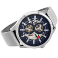  Shop Authentic Tommy Hilfiger Spencer Skeleton Black Dial Silver Mesh Bracelet Watch for Men - 1791643 - Luxxuri