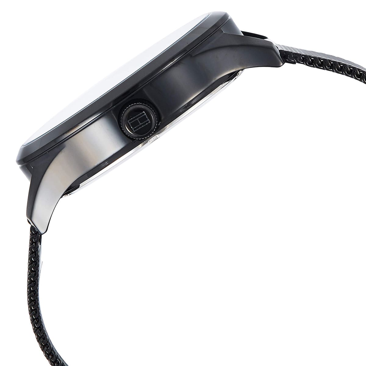  Shop Authentic Tommy Hilfiger Spencer Skeleton Black Dial Black Mesh Bracelet Watch for Men - 1791644 - Luxxuri