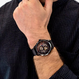  Shop Authentic Tommy Hilfiger Spencer Skeleton Black Dial Black Mesh Bracelet Watch for Men - 1791644 - Luxxuri