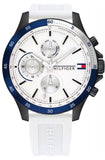  Shop Authentic Tommy Hilfiger Bank Chronograph White Dial White Rubber Strap Watch for Men - 1791723 - Luxxuri