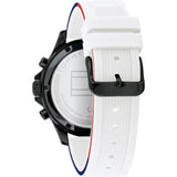  Shop Authentic Tommy Hilfiger Bank Chronograph White Dial White Rubber Strap Watch for Men - 1791723 - Luxxuri