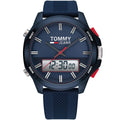 Tommy Hilfiger Digital Analog Blue Dial Blue Rubber Strap Watch For Men - 1791761