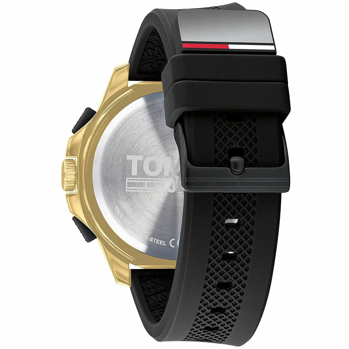  Shop Authentic Tommy Hilfiger Jeans Digital Analog Gold Dial Black Rubber Strap Watch For Women  - 1791762 - Luxxuri