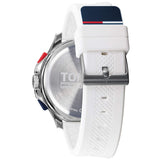  Shop Authentic Tommy Hilfiger Denim White Dial White Rubber Strap Watch for Men - 1791558 - Luxxuri