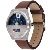  Shop Authentic Tommy Hilfiger Monogram Pop Quartz Silver Dial Brown Leather Strap Watch For Men - 1791772 - Luxxuri