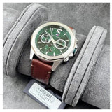  Shop Authentic Tommy Hilfiger Lars Chronograph Green Dial Brown Leather Strap Watch For Men - 1792064 - Luxxuri
