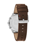  Shop Authentic Tommy Hilfiger Asher Chrongraph Blue Dial Brown Leather Strap Watch For Men - 1791855 - Luxxuri