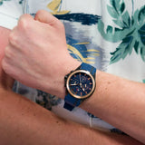  Shop Authentic Tommy Hilfiger Aiden Chronograph Blue Dial Blue Silicone Strap Watch For Men - 1791860 - Luxxuri