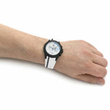  Shop Authentic Tommy Hilfiger Aiden Chronograph White Dial White Rubber Strap Watch For Men - 1791862 - Luxxuri