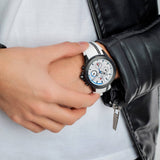  Shop Authentic Tommy Hilfiger Bank Chronograph White Dial White Rubber Strap Watch for Men - 1791723 - Luxxuri