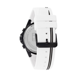  Shop Authentic Tommy Hilfiger Aiden Chronograph White Dial White Rubber Strap Watch For Men - 1791862 - Luxxuri