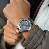  Shop Authentic Tommy Hilfiger Larson Chronograph Grey Dial Silver Steel Strap Watch For Men - 1791918 - Luxxuri