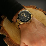  Shop Authentic Tommy Hilfiger Larson Chronograph Black Dial Gold Steel Strap Watch For Men - 1791919 - Luxxuri