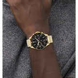  Shop Authentic Tommy Hilfiger Larson Chronograph Black Dial Gold Steel Strap Watch For Men - 1791919 - Luxxuri