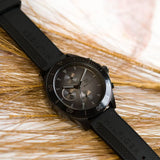 Shop Authentic Tommy Hilfiger Larson Chronograph Black Dial Black Rubber Strap Watch For Men - 1791921 - Luxxuri
