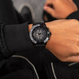  Shop Authentic Tommy Hilfiger Larson Chronograph Black Dial Black Rubber Strap Watch For Men - 1791921 - Luxxuri