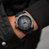  Shop Authentic Tommy Hilfiger Larson Chronograph Black Dial Black Rubber Strap Watch For Men - 1791921 - Luxxuri
