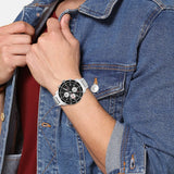  Shop Authentic Tommy Hilfiger Jimmy Multifunction Black Dial Silver Steel Strap Watch For Men  - 1791950 - Luxxuri