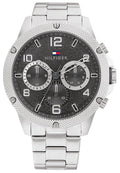  Shop Authentic Tommy Hilfiger Blaze Chronograph Black Dial Silver Steel Strap Watch For Men - 1792029 - Luxxuri