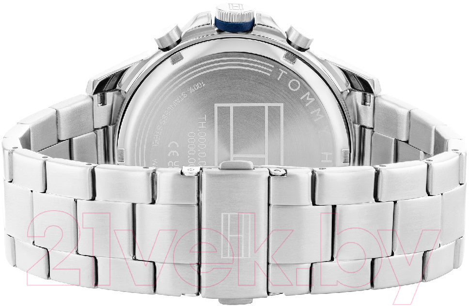  Shop Authentic Tommy Hilfiger Blaze Chronograph Black Dial Silver Steel Strap Watch For Men - 1792029 - Luxxuri