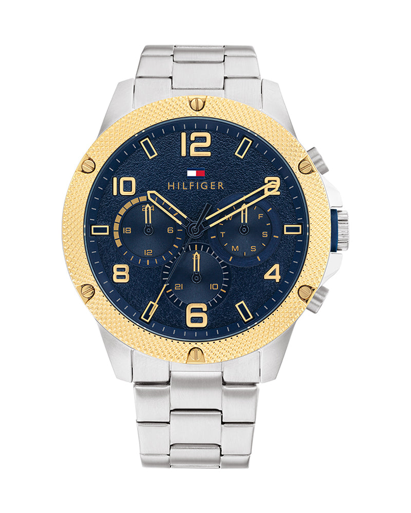  Shop Authentic Tommy Hilfiger Blaze Chronograph Blue Dial Silver Steel Strap Watch for Men - 1792031 - Luxxuri