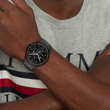  Shop Authentic Tommy Hilfiger Justin Chronograph Black Dial Black Steel Strap Watch For Men - 1792055 - Luxxuri