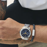 Shop Authentic Tommy Hilfiger Lars Chronograph Blue Dial Silver Steel Strap Watch For Men - 1792059 - Luxxuri