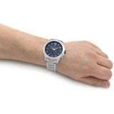  Shop Authentic Tommy Hilfiger Lars Chronograph Blue Dial Silver Steel Strap Watch For Men - 1792059 - Luxxuri