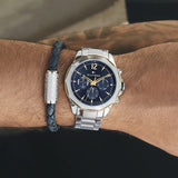  Shop Authentic Tommy Hilfiger Lars Chronograph Blue Dial Silver Steel Strap Watch For Men - 1792059 - Luxxuri