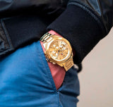  Shop Authentic Tommy Hilfiger Lars Chronograph Gold Dial Gold Steel Strap Watch For Men - 1792060 - Luxxuri