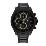  Shop Authentic Tommy Hilfiger Clark Chronograph Black Dial Black Steel Strap Watch For Men - 1792081 - Luxxuri