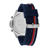  Shop Authentic Tommy Hilfiger Clark Chronograph Blue Dial Black Leather Strap Watch For Men - 1792083 - Luxxuri