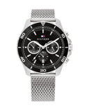  Shop Authentic Tommy Hilfiger Jordan Chronograph Black Dial Silver Mesh Strap Watch For Men - 1792092 - Luxxuri