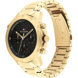  Shop Authentic Tommy Hilfiger Troy Chronograph Black Dial Gold Steel Strap Watch For Men - 1792109 - Luxxuri