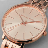  Shop Authentic Michael Kors Pyper Three-Hand Rose Gold Dial Rose Gold Steel Strap Watch For Women - MK3897 - Luxxuri