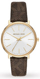  Shop Authentic Michael Kors Pyper Quartz Silver Dial Brown Leather Strap Watch For Women - MK2857 - Luxxuri