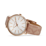  Shop Authentic Michael Kors Pyper Quartz White Dial Pink Leather Strap Watch For Women - MK2859 - Luxxuri