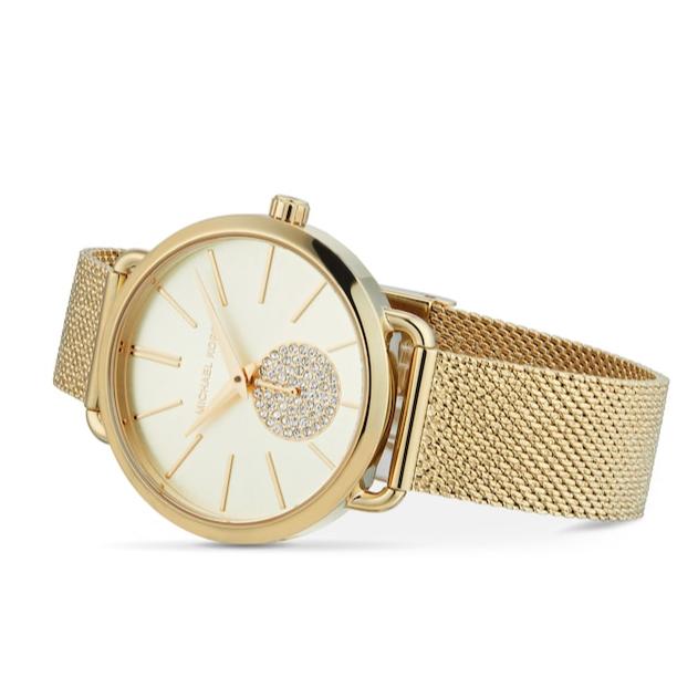  Shop Authentic Michael Kors Portia Gold Dial Gold Mesh Bracelet Watch for Women - MK3844 - Luxxuri