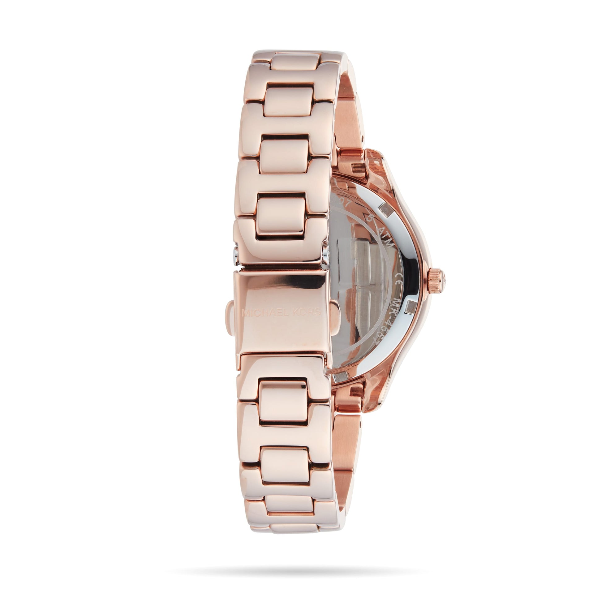  Shop Authentic Michael Kors Lilane Three Hand Mother of Pearl White Dial Rose Gold Steel Strap Watch For Women - MK4557 - Luxxuri