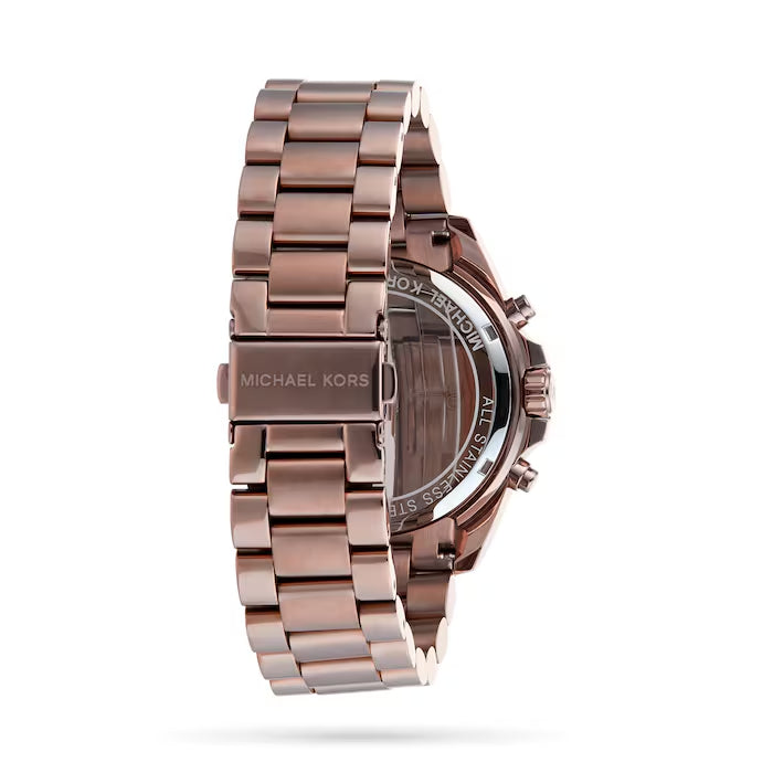  Shop Authentic Michael Kors Bradshaw Chronograph Brown Dial Brown Steel Strap Watch For Women - MK6247 - Luxxuri