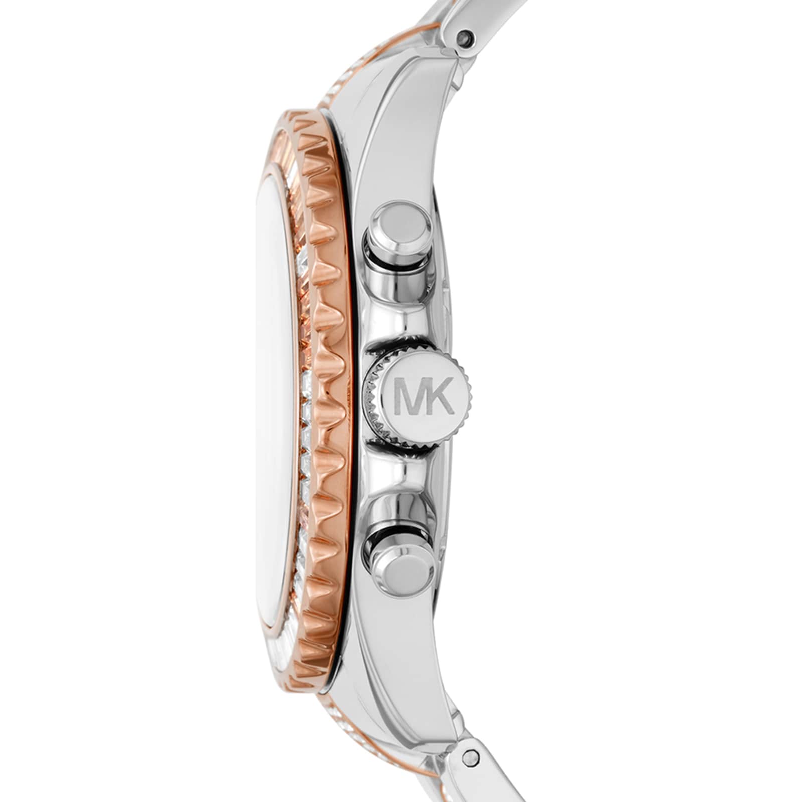  Shop Authentic Michael Kors Everest Chronograph Silver Dial Two Tone Steel Strap Watch For Women - MK6975 - Luxxuri