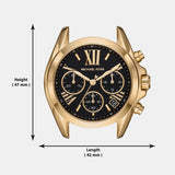  Shop Authentic Michael Kors Bradshaw Chronograph Black Dial Gold Steel Strap Watch For Women - MK6959 - Luxxuri