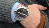  Shop Authentic Armani Exchange Hampton Chronograph Black Dial Silver Steel Strap Watch For Men - AX2103 - Luxxuri