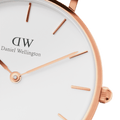  Shop Authentic Daniel Wellington Petite White Dial White Leather Strap Watch For Women - DW00100249 - Luxxuri