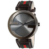  Shop Authentic Gucci Interlocking G XL Black Dial Red & Green Leather Strap Watch For Men - YA133206 - Luxxuri