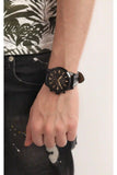  Shop Authentic Fossil Goodwin Chronograph Black Dial Black Leather Strap Watch for Men - FS5585 - Luxxuri