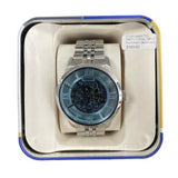  Shop Authentic Fossil Townsman Automatic Skeleton Blue Dial Silver Steel Strap Watch for Men - ME3073 - Luxxuri